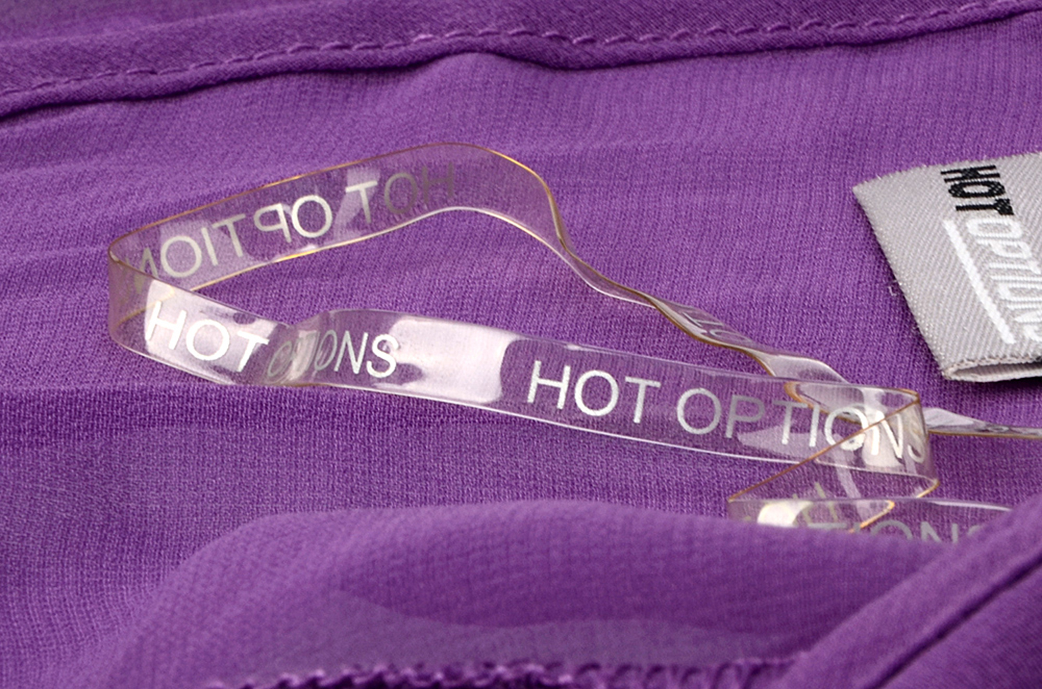 clear hanger loops on clothes